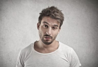 Man looking high and still feeling the effects of heroin