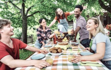 Group of sober friends in a sober get-together